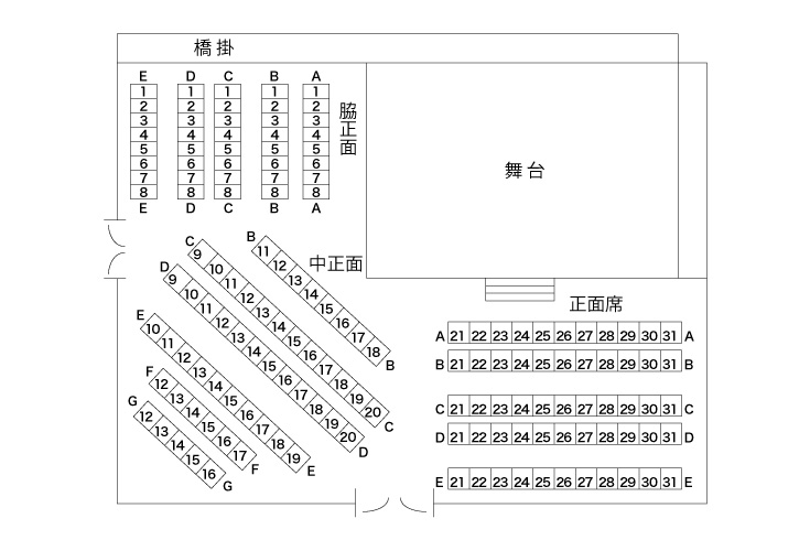 能楽堂座席表